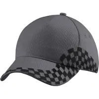 Beechfield Grand Prix Baseball Cap (Grafietgrijs)