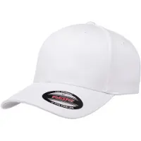 Flexfit Wollige gekamde muts (Wit)