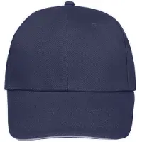 Sols Buffalo 6 panel baseballpet (Franse marine / Wit)