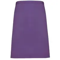 Premier Unisex Volwassenencollectie Halflang Taille Schort (Rijke Violet)