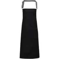 Premier District Denim Bib Schort met waslaag (Zwarte denim)
