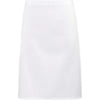 Premier Unisex Volwassenencollectie Halflang Taille Schort (Wit)