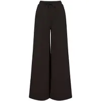 SF Women Dames/Dames Mode Duurzame Joggingbroek Met Wijde Pijpen (Zwart)