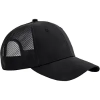 Beechfield Technische Mesh Trucker Cap (Zwart)