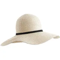 Beechfield Dames/Dames Marbella Zonnehoed met Brede Rand (Natuurlijk)