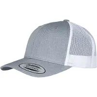 Flexfit Retro tweekleurige truckerpet (Heide Grijs/Wit)