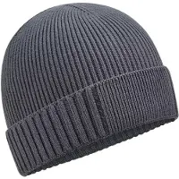 Beechfield Organic Cotton Engineered Patch muts (Grafietgrijs)
