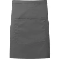 Premier Colours Pocket Halflang Taille Schort (Donkergrijs)