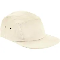 Beechfield Canvas 5-paneel baseballpet voor volwassenen (Natuurlijk)