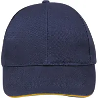 Sols Buffalo 6 panel baseballpet (Franse marine/Neon Orange)