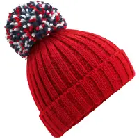 Beechfield Unisex Hygge muts voor volwassenen (Klassiek rood)