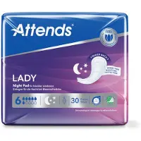 Attends 2x Lady Night Pads 30 Stuks