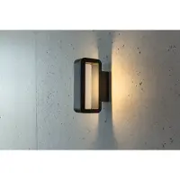 Heitronic LED-wandlamp buiten Juno, zwart, Aluminium, Modern, LED wandlamp buiten