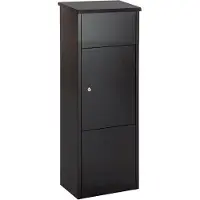 BRASQ Pakketbrievenbus Zwart PB400 - Staande Brievenbus Staal - Pakketbrievenbussen - Pakketbox 105x38x24 cm