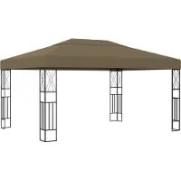 The Living Store De Living Store paviljoen, afmetingen 3x4 meter, kleur taupe, materiaal: stof