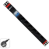 Wp Europe Wpn-pdu-g02-06 Rackvoedingsstrip 6 Stopcontacten Rackvoedingsstrip 8 Stopcontacten