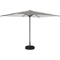 vidaXL Tuinparasol met voet 200 x 300 cm Polyester Rechthoekig