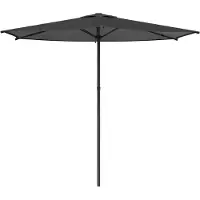 vidaXL Tuinparasol 270 x 270 cm Polyester Rechthoekig Antracietkleurig