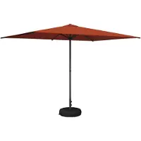 vidaXL Tuinparasol met voet 200 x 300 cm Polyester Rechthoekig