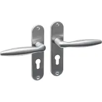 Intersteel deurklink Jupiter basic op ovaal schild 185x41mm PC55 rvs