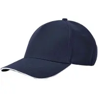 Beechfield EarthAware Klassieke Organic Cotton 5 Panel Baseball Cap (Franse marine / Wit)