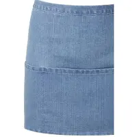 Premier Colours Collectie Denim schort met 3 zakken (Blauwe Denim)