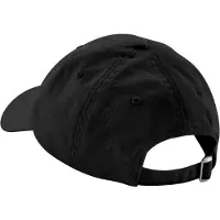 Beechfield Baseballpet met Paneel van Biologisch Katoen (Zwart)