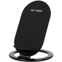 Cofi1453® Inductieve oplader, zwart. Draadloze oplader met standaard en USB-aansluiting