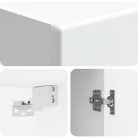 vidaXL Kast Set 2 st Hoogglans Wit Bewerkt hout