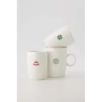 Zusss Mok Klavertje Wit / Groen 290 ml