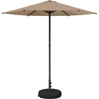 vidaXL Tuinparasol met voet 230 x 230 cm Polyester Rechthoekig Taupe