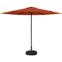 vidaXL Tuinparasol met voet 300 x 300 cm Polyester Rechthoekig