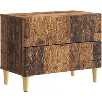 vidaXL Nachtkastje Oud hout 62 x 34,5 x 48 cm Bewerkt hout