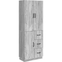 vidaXL Kast Set 2 st Grijs Sonoma Bewerkt hout