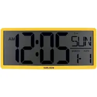 Karlsson - Wand|Tafel Klok Retro LCD Geel