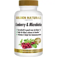 Golden naturals Cranberry & probiotica (180 capsules)