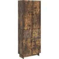 vidaXL Kast Set 2 pcs Gerookt eiken 66 x 34,5 x 90 cm Bewerkt hout