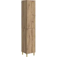 vidaXL Kast Set 2 st Artisanaal eiken Bewerkt hout