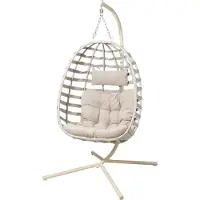 Koopman ProGarden - Hangstoel - met kruisframe - Met Kussen - Beige