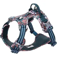 TrueLove honden tuig - Honden harnas - Tuigje - Harnas – Reflecterend - Hond - Wandelen - Blauw bont - S