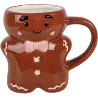 Clayre & Eef Mok Gingerbread man 250 ml Bruin Keramiek