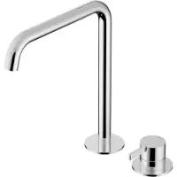 Hotbath Ace - Wastafelmengkraan - zonder Waste - Hoog - Chroom - Opbouw - Messing - V02