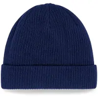 Beechfield Biologische Katoenen Beanie (Marine Oxford)
