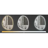 4Goodz Asymmetrische badkamerspiegel met led-verlichting 70x50 cm