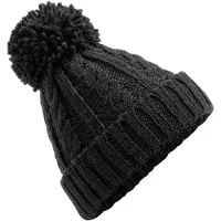 Beechfield Unsiex Volwassenen Kabelbreien Melange Beanie (Zwart)