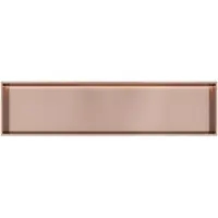 Hotbath &More Inbouwnis - 30 x 120 x 10 cm - met LED-verlichting - Geborsteld Koper PVD