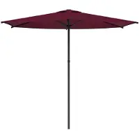 vidaXL Tuinparasol 270 x 270 cm Polyester Rechthoekig Bordeaux Rood