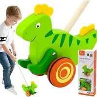 Viga Toys Houten Duwbeest Dinosaurus