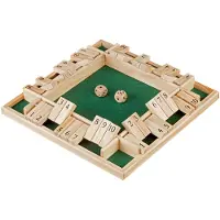 HOT Games Shut the Box - Spel voor 4 spelers - Compact formaat 29x29c