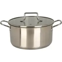 Koopman Kookpan RVS speelgoed met glazen deksel - educatief keukenspel 22cm.